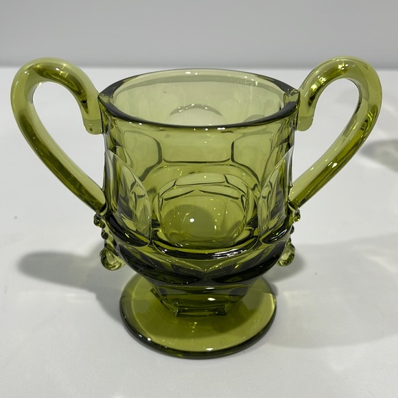 Fostoria Argus Green Henry Ford Museum HFM Sugar Bowl and Creamer set - Picture 3 of 16